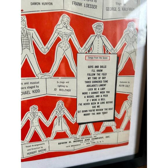 Framed Sheet Music from 1950 Production of "A Bushel and A Peck" - Picture 2 of 3